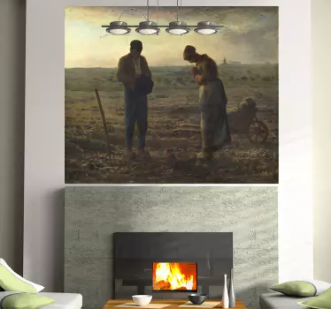 Sticker mural Angelus de Millet - TenStickers