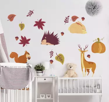Sticker mural Animaux de la forêt - TenStickers