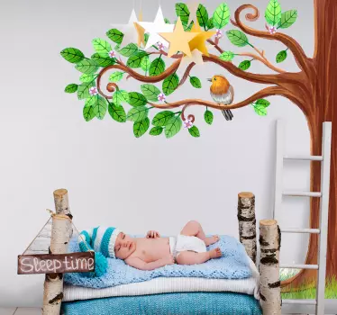 Sticker Mural Arbre de printemps - TenStickers
