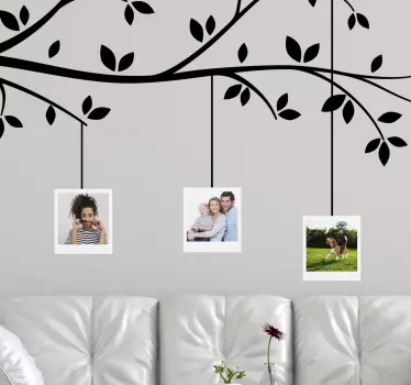 Sticker Mural Arbre irrégulier avec photos - TenStickers