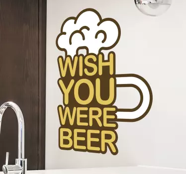 Sticker mural boisson à la bière - TenStickers