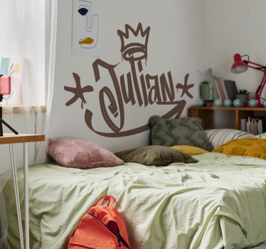 Sticker chambre ado nom style graffiti urbain - TenStickers