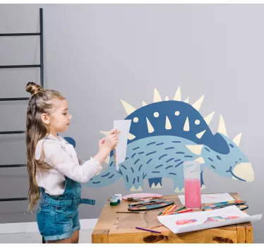 Sticker Mural Chambre Enfant Dinosaure incurvé poilu original - TenStickers