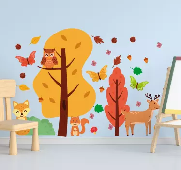 Sticker mural chambre enfant style nordique pour enfants - TenStickers