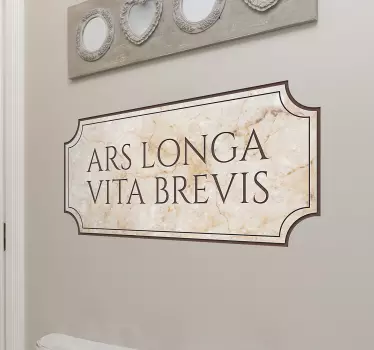 Sticker Mural Citation Phrases en latin Hippocrate - TenStickers