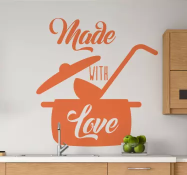 Sticker Mural Cuisine faite avec amour - TenStickers