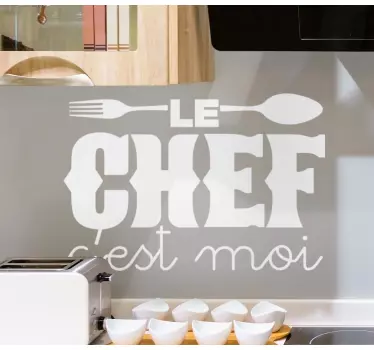 Sticker Mural Cuisine Je suis le chef - TenStickers