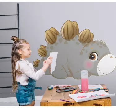 Sticker mural dinosaure animé et charmant - TenStickers