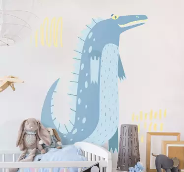 Sticker mural dinosaure créature cartoon amicale - TenStickers