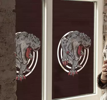 Sticker mural dinosaure design rugissement dinosaure - TenStickers