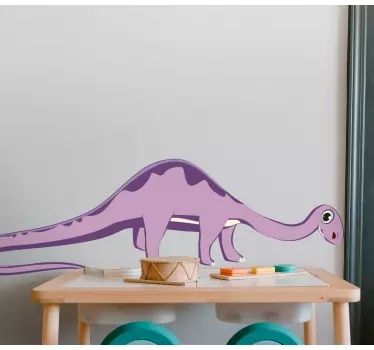 Sticker mural dinosaure dinosaure au long cou amical - TenStickers