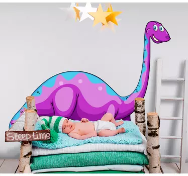 Sticker mural dinosaure dinosaure violet ludique - TenStickers