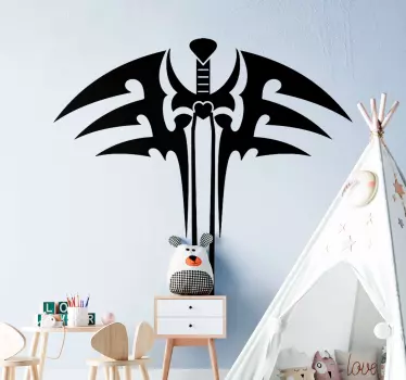 Sticker mural dinosaure épée avec ailes - TenStickers
