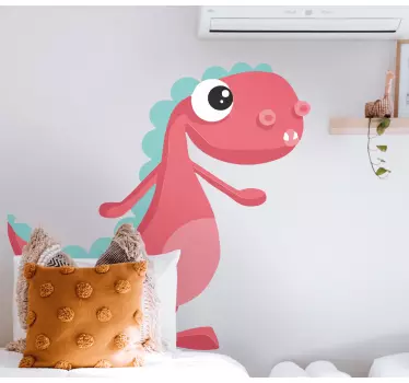 Sticker mural dinosaure mignon en cartoon - TenStickers