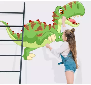 Sticker mural dinosaure personnage amical - TenStickers