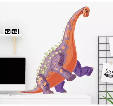 Sticker mural dinosaure personnage coloré - TenStickers
