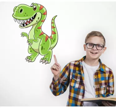 Sticker mural dinosaure t-rex en cartoon - TenStickers