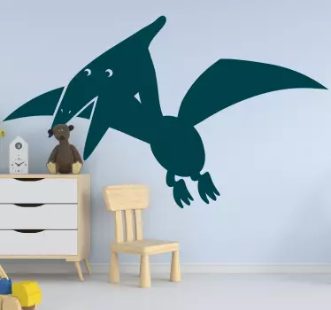 Sticker mural dinosaure vol de ptérosaure ludique - TenStickers