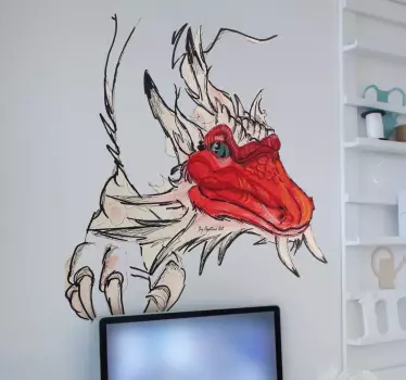 Sticker mural dragon oriental - TenStickers