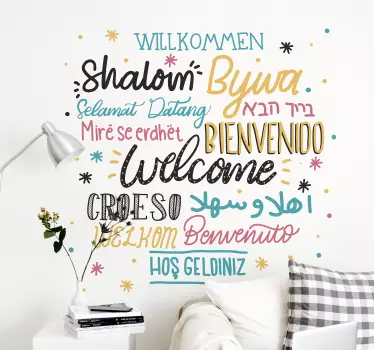 Sticker Maison Bienvenue Multilingue - TenStickers