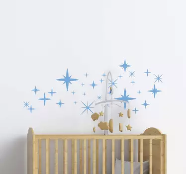 Sticker Mural Espace étoiles minimalistes - TenStickers