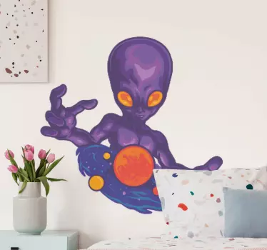 Sticker Mural Espace Extraterrestre et son univers - TenStickers