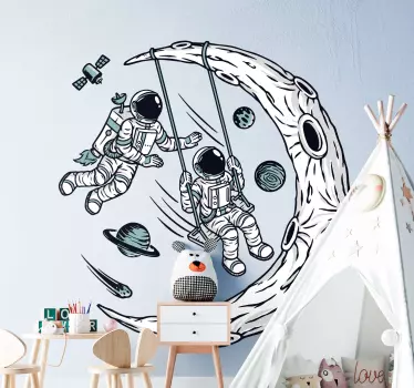 Sticker Mural Espace L'univers est mon terrain de jeu - TenStickers