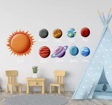 Sticker Mural Espace Système solaire - TenStickers