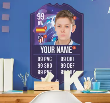 Sticker mural Foot carte de la fifa - TenStickers