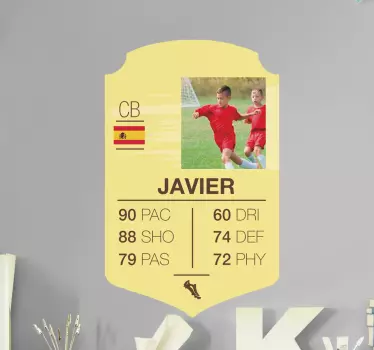 Sticker mural Football carte personnalisable - TenStickers