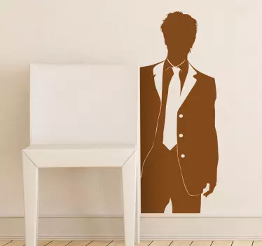 Sticker mural garçon costume - TenStickers