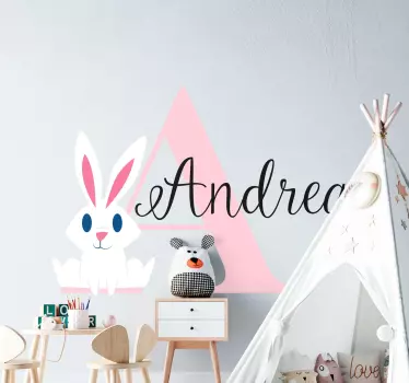 Sticker Mural Illustration Prénom personnalisé  - TenStickers
