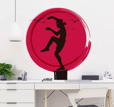 Sticker mural logo enfant karaté - TenStickers