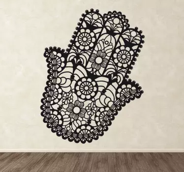 Sticker mural main de Fatma floral - TenStickers