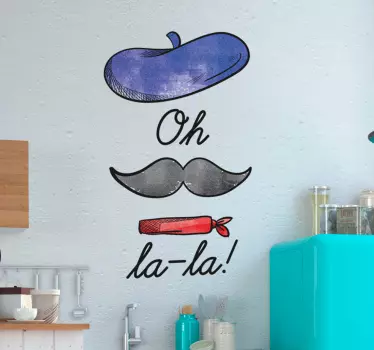 Sticker mural oh la la - TenStickers