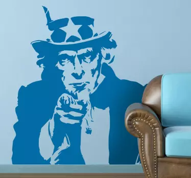 Sticker mural oncle sam - TenStickers
