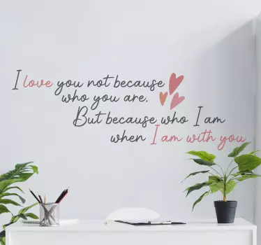 Sticker Mural Personalisé Citations d'amour - TenStickers
