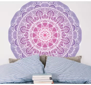 Sticker Mural Personalisé Mandala fleur de vie pourpre - TenStickers