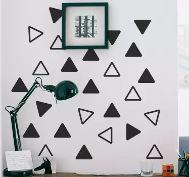 Sticker Mural Personalisé sticker de triangles de base - TenStickers