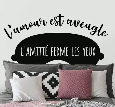 Sticker Mural L'amour est aveugle - TenStickers
