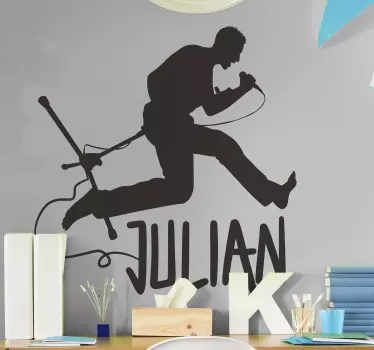 Sticker mural rock chanteur rock - TenStickers