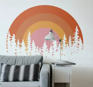 Sticker Mural Soleil vintage - TenStickers