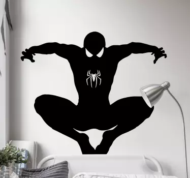Sticker Mural Super Héro Silhouette de spiderman - TenStickers