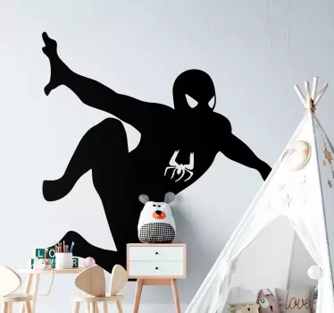 Sticker Mural Super Héro Spiderman sur le mur - TenStickers