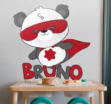 Sticker Mural Super Héro Super panda - TenStickers