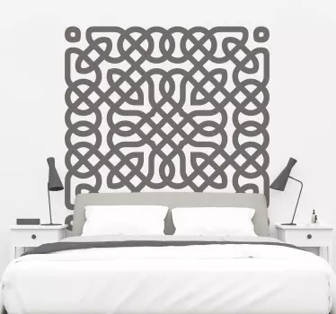 Sticker mural tête de lit motif celtique - TenStickers