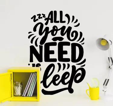 Sticker Mural Texte Vendeur et bonne nuit - TenStickers