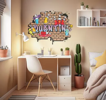 Sticker mural urbain graffiti personnalisable - TenStickers