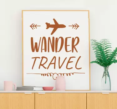 Sticker mural "voyage vagabond" - TenStickers