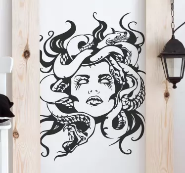 Sticker mythologie visage gorgone - TenStickers